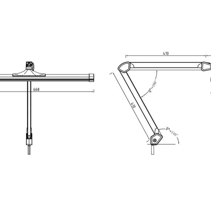 SBR Professional daglichtlamp Zwart