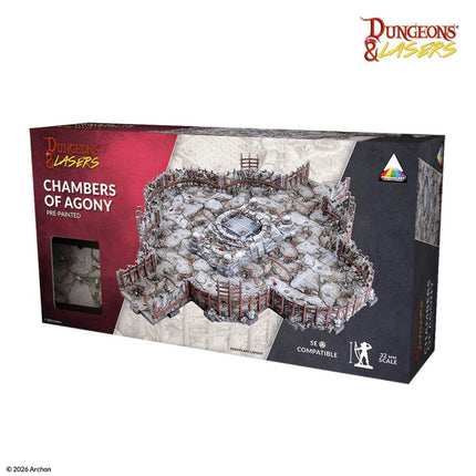 Pregeverfd Chamber of Agony Prismacast terrain van Dungeons&Lasers, gedetailleerde miniatuur voor tabletop spellen