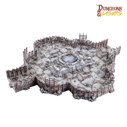Pregeverfde Chamber of Agony prismacast terrein van Dungeons&Lasers, gedetailleerde fantasy-omgeving voor tabletop spellen