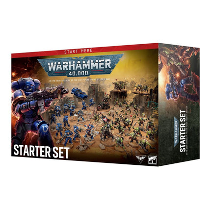 Warhammer 40.000 starterset met miniaturen en accessoires voor bordspellen en modellering, van het Warhammer 40.000 merk