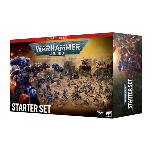 Warhammer 40.000 starterset met miniaturen en accessoires voor bordspellen en modellering, van het Warhammer 40.000 merk
