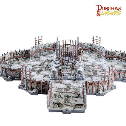 Pregeverfde chamber of agony prismacast terrein voor Dungeons&Lasers miniaturen, gedetailleerd en realistisch decor voor tabletop spellen