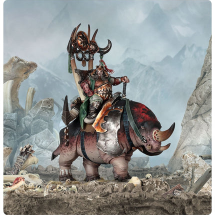 AoS Ogor Mawtribes Morga the Mighty – Overtyrant / Tyrant on Glutthorn