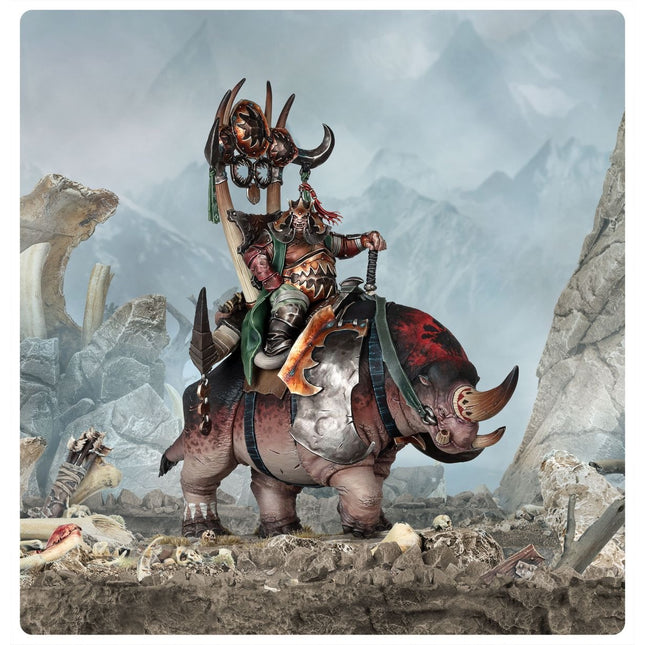 AoS Ogor Mawtribes Morga the Mighty – Overtyrant / Tyrant on Glutthorn