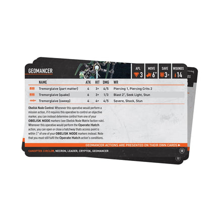 Kill Team Datacards Canoptek Circle