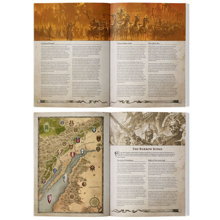 Tomb Kings van Khemri Arcane Journal The River of Bones van The Old World, met mystieke symbolen en oude teksten.
