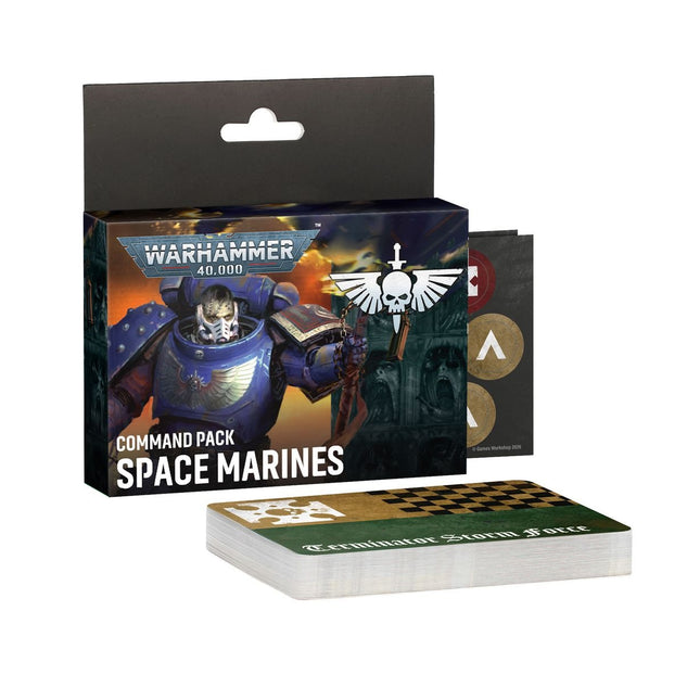 Warhammer 40.000 Imperium Space Marines command pack met gedetailleerde miniaturen en uitrusting voor tabletop spelen