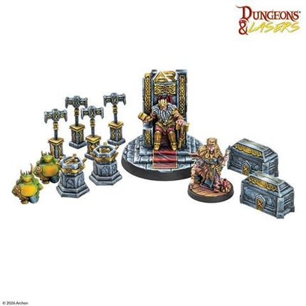 Dungeons & Lasers Iron Crown Monarchs miniatuur, gedetailleerde metalen miniatuur van koninklijke monarchs voor tabletop spellen