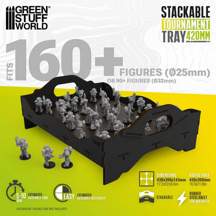 Stackable tournament tray 420mm (1 tray)