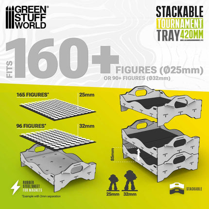 Stackable tournament tray 420mm (1 tray)