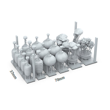 AK Basing Bits Japanese Lamps & Bonsai