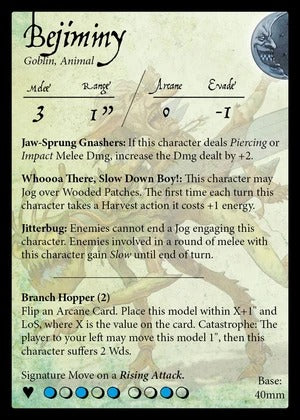 Bejiminy Goblin van Moonstone met groene huid, grote oren en gedetailleerde kenmerken, handgemaakt en uniek beeldje.