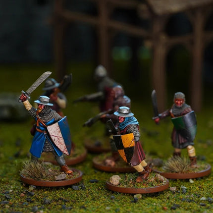 Uitbreidingsset voor The Barons' War Retinue Box met miniaturen en speelfiguren voor strategisch bordspel