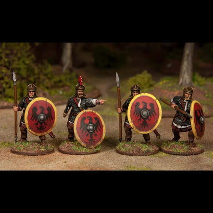 Wargames Atlantic miniaturen van laat-Romeinse legionairs met lorica hamata_久久爱