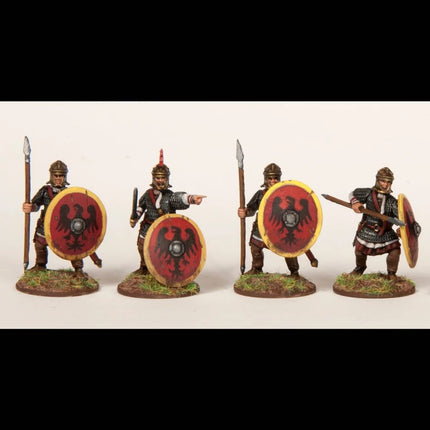 Wargames Atlantic miniaturen van laat-Romeinse legionairs met lorica hamata lichaamsrusting