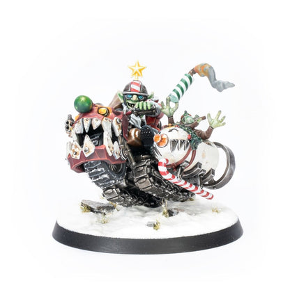 Warhammer 40.000 Da Red Gobbo's Squigmobile model met gedetailleerde details en kleurrijk ontwerp voor Warhammer 40K hobbyisten