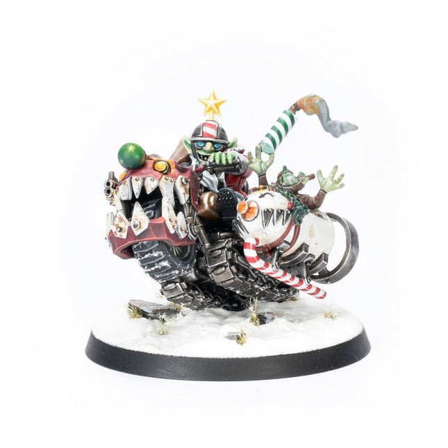 Warhammer 40.000 Da Red Gobbo's Squigmobile model met gedetailleerde details en kleurrijk ontwerp voor Warhammer 40K hobbyisten