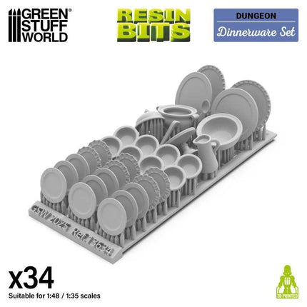 3D Printed - Fantasy - Dinnerware set (1:48 / 1:35)