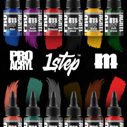 Pro Acryl 1-Step Paint Set One (12 x 22ml)