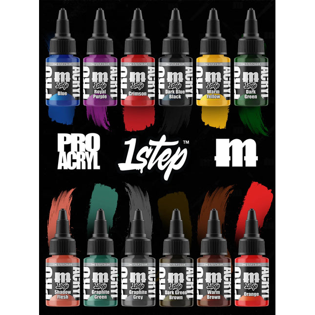 Pro Acryl 1-Step Paint Set One (12 x 22ml)