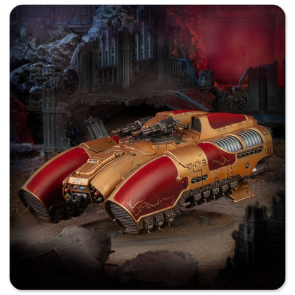 Adeptus Custodes Coronus Grav-Carrier model van Warhammer 40.000 Imperium met gedetailleerde grav-transport.