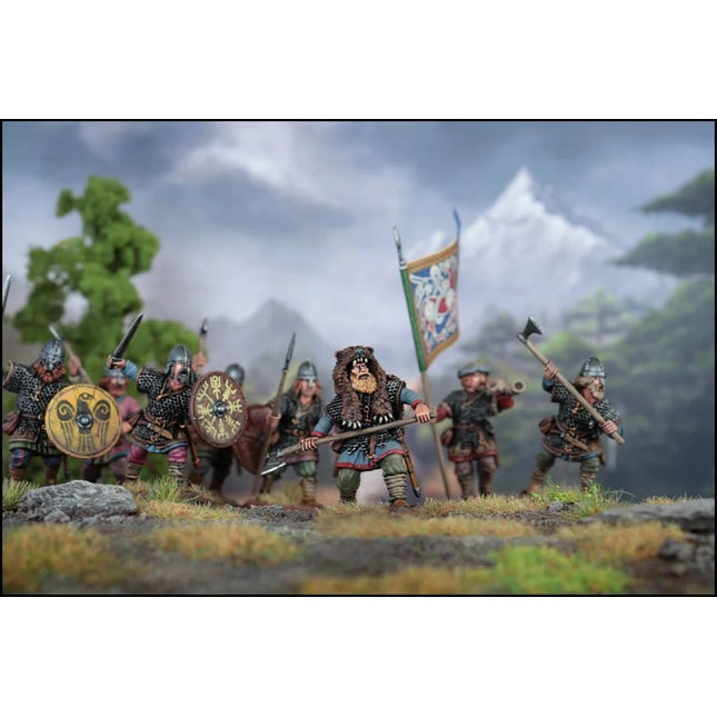 Miniatuurset Dark Age Vikingen van Victrix, gedetailleerde 28mm figuren voor historische spellen