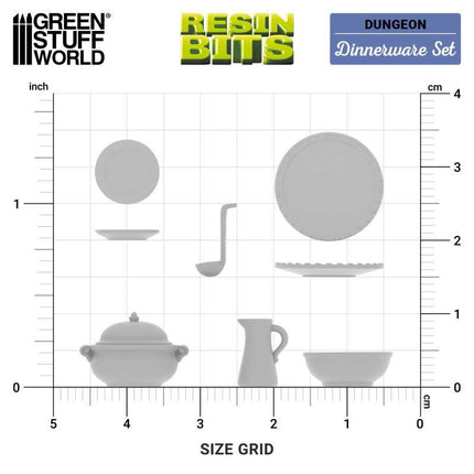 3D Printed - Fantasy - Dinnerware set (1:48 / 1:35)