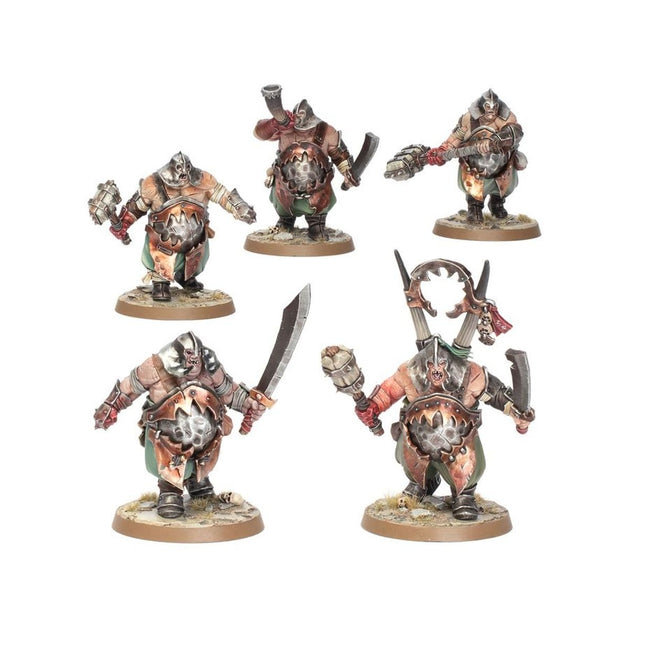 Miniatuur van AoS Ogor Mawtribes Gluttons van Age of Sigmar, gedetailleerde figuren met grote bouw en oorlogskleding