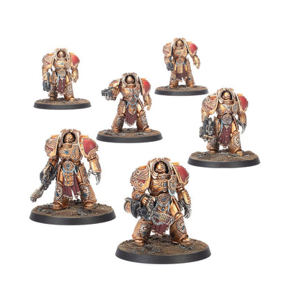 Imperium Warhammer 40.000 Adeptus Custodes Aquilon Terminator Sodality model, gedetailleerd miniatuur in strijduitrusting