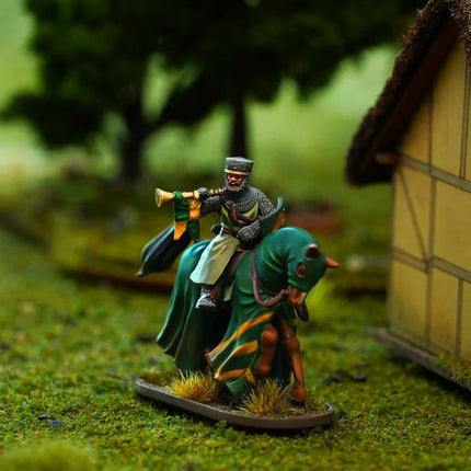 Miniatuur riddercommandant van Wargames Atlantic, gedetailleerde miniaturen voor bordspellen en tabletop.