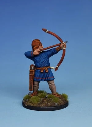 Miniaturen van Dark Age boogschutters en slingers van Victrix, gedetailleerde figuren voor historische oorlogsspelletjes