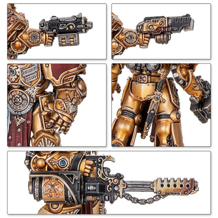 Warhammer 40.000 Adeptus Custodes Aquilon Terminator Sodality model uit de Imperium collectie, gedetailleerde miniatuur in actie.