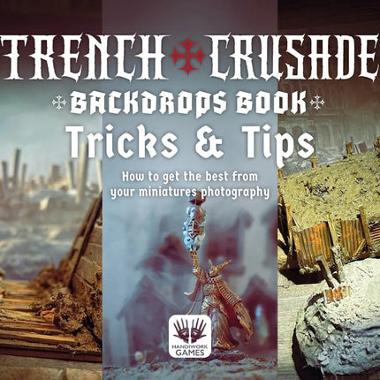 Handiwork Trench Crusade Backdrops boek met tips en trucs voor creatieve achtergronden, A4-formaat, accessoires voor kunstprojecten