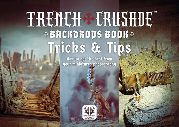 Handiwork Trench Crusade Backdrops boek met tips en trucs voor creatieve achtergronden, A4-formaat, accessoires voor kunstprojecten