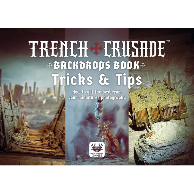 Handiwork Trench Crusade Backdrops boek met tips en trucs voor creatieve achtergronden, A4-formaat, accessoires voor kunstprojecten