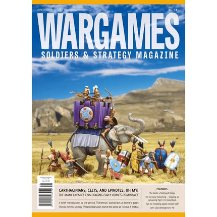 Wargames Atlantic boek "Wargames, Soldiers and Strategy 141" met coverafbeelding van strategische oorlogssituaties en miniaturen