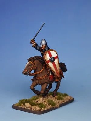 Victrix Dark Age Norman cavalerie miniatuur met ridders en paarden, gedetailleerde historische figuur voor tabletop spellen