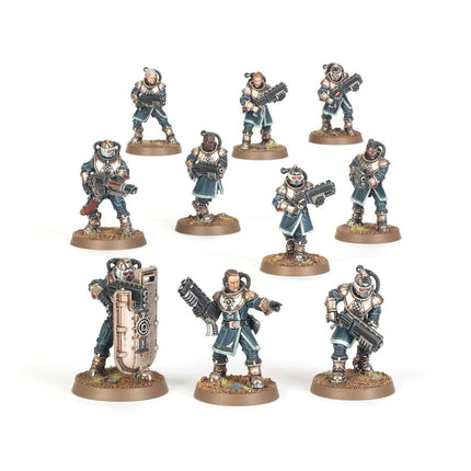 Warhammer 40.000 Imperial Navy Breachers van Imperium, gedetailleerde miniatuur van Imperial Agents in gevechtsuitrusting