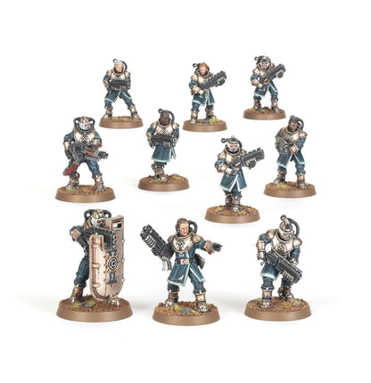 Warhammer 40.000 Imperial Navy Breachers van Imperium, gedetailleerde miniatuur van Imperial Agents in gevechtsuitrusting