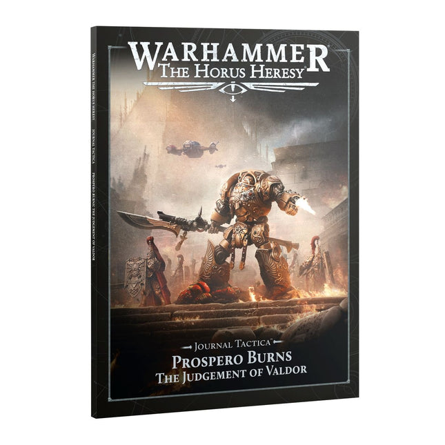 Horus Heresy Journal Tactica: Prospero Burns en De Rechtspraak van Valdor, regelboek met coverillustratie