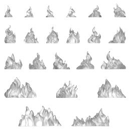 3D Print - Special Effects - Large Fire Flames