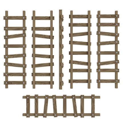 3D Printed - Fantasy - Large Wooden Ladders 1:48/1:35