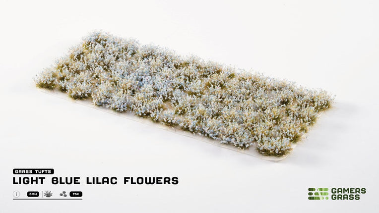 Flowers - Light Blue Lilac 6mm