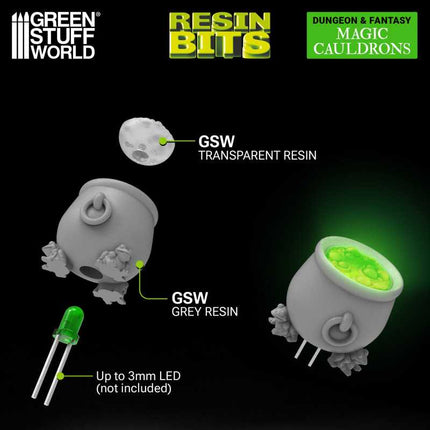 3D Printed - Dungeons - Magic cauldron for 3mm LED