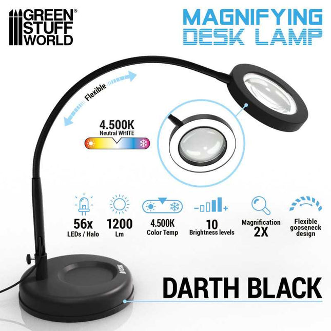 Magnifying Desk Lamp Darth Black