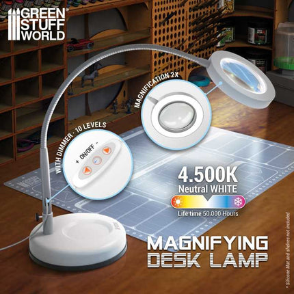 Magnifying Desk Lamp White