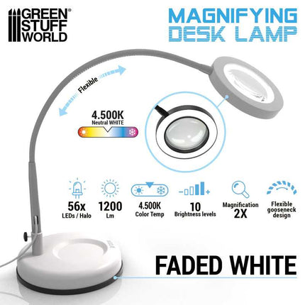 Magnifying Desk Lamp White