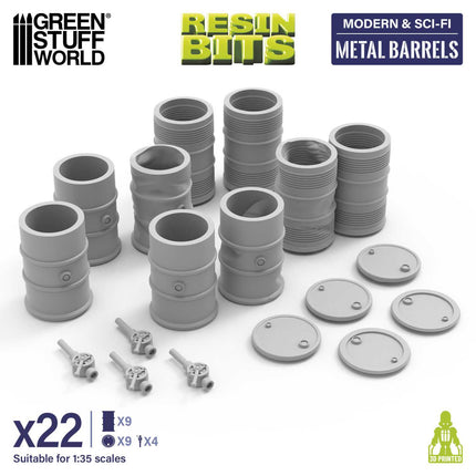 3D Print Set - Metal barrels 1:35