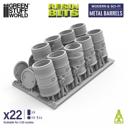3D Print Set - Metal barrels 1:35