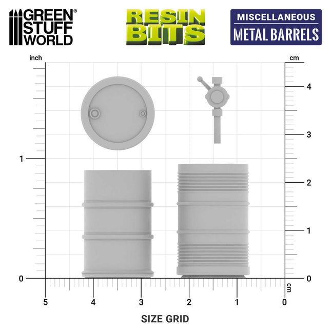 3D Print Set - Metal barrels 1:35